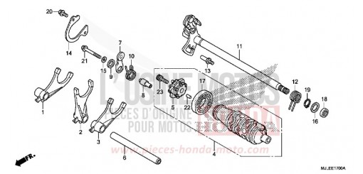 GEARSHIFT DRUM (NC750S/SA) NC750SAF de 2015